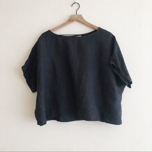 Linen boxy cut t-shirt